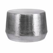 Table basse, Ø 60x37 cm, argent, en alliage d'aluminium