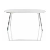 Table blanche et pieds en aluminium 160x98 cm Déjà-vu