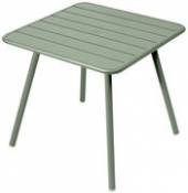 Table carrée Luxembourg / 80 x 80 cm - 4 pieds - Fermob vert en métal