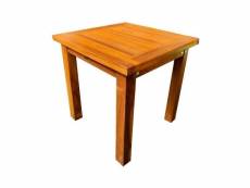 Table d'appoint de jardin, carrée, bois de teck de qualité a, couleur bois, 50x50x50 cm U35138584