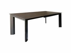 Table extensible 140 à 200 cm céramique gris anthracite