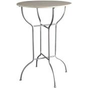 Table haute mange-debout en métal laqué - Gris antique