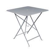 Table pliante Bistro / 71 x 71 cm - Trou pour parasol - Fermob gris en métal