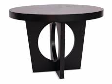Table ronde extensible noir 110 à 260 cm jusqu'a 14 places torin