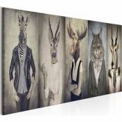 Tableau masques d'animaux - 120 x 40 cm