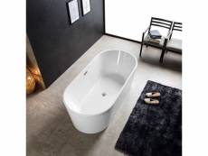 Tamara - baignoire ilot - baignoire moderne et tendance - forme ovale et lignes sobres - acrylique - robuste - entretien facile - 80x170x58cm