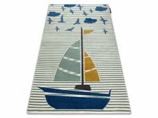 Tapis petit sail bateau, voilier vert 140x190 cm