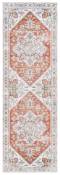 Tapis Polyester Ivoire/Rouille 75 X 245