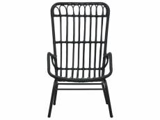 Vidaxl chaise de jardin résine tressée noir 48581