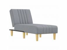 Vidaxl chaise longue gris clair tissu