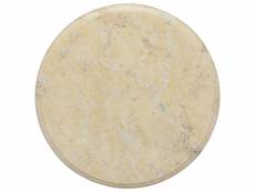 Vidaxl dessus de table crème ø40x2,5 cm marbre