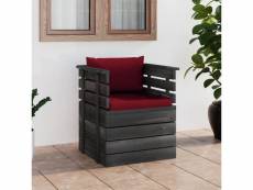 Vidaxl fauteuil de jardin avec coussins bois de pin