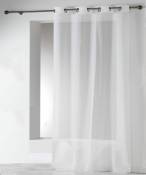Voilages en Etamine Unie à Oeillets - Blanc - 140 x 240 cm