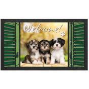 1001kdo - Tapis entree Welcome chien
