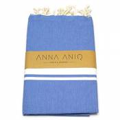 ANNA ANIQ Fouta, Pestemal, Serviette de sauna de qualité supérieure, 100 % coton de Tunisie, extra grande, Taille XXL, 197 x 100 cm, pour la plage, le