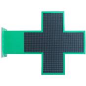 Barcelona Led - Croix de pharmacie led monochrome verte programmable P10 -