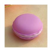 Boîte à pilules portable Mini boîte de rangement ronde Boîte à bijoux de voyage(Violet)