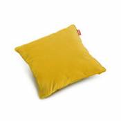Coussin Square Velvet / Velours recyclé - 50 x 50 cm - Fatboy jaune en tissu