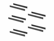 Emuca paire de coulisses pour tiroires, à billes, 45 x 400 mm, à sortie totale, noir, 5 ut.