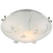 Etc-shop - Plafonnier design verre motif lampe cristaux éclairage clair