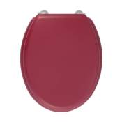 Gelco - design Abattant wc Dolce - Charnieres inox - Bois moule - Rouge cardinal
