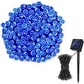 Guirlande solaire Bleu 22M Guirlande Solaire 200 LED 8 Jeux de Lumière Guirlande Lumineuse Idéal pour Fête, Mariage, Anniversaire et Jardin Extérieur