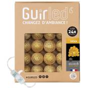 Guirled - Trésor (Or) Classique Guirlande lumineuse boules coton led usb 24 boules - 24 boules