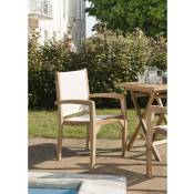 Harris - Ensemble de 2 fauteuils de jardin en bois
