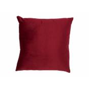 Jolipa - Coussin carré en velours rouge 45x45cm -