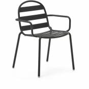 Kave Home - Chaise de jardin Joncols en aluminium finition peinture grise - Gris