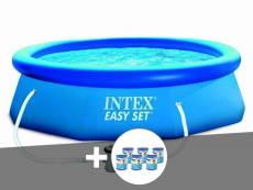 Kit piscine autoportée easy set 3,05 x 0,76 m + épurateur + 6 cartouches - intex