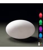 Lampe de Table Huevo ovale Induction LED RGB Outdoor IP65, 120lm, blanc opal