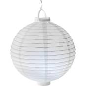 Lampion Led Blanc 30cm - Lampion Papier Blanc avec Led Intégrée - Lanterne Lumineuse pour Décoration Mariage, Anniversaire, Fêtes - Blanc