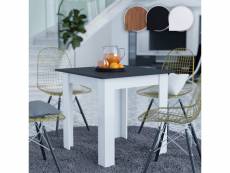 Miadomodo® table à manger - carée, 80x80x76,5 cm, pour 4 personnes, en mdf, contemporaine, finition noir - pour salle à manger, salle de séjour, cuisi