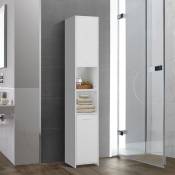 Ml-design - Armoire de salle de bain blanche, 30x190x30 cm, armoire haute pour salle de bain, armoire de salle de bain avec 6 compartiments et 2