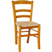 Okaffarefatto - Chaise paysanne en merisier avec assise