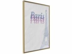 Paris prix - affiche murale encadrée "pastel paris"