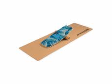 Planche d'équilibre - boarderking indoorboard curved + tapis + rouleau de bois/liège - pour renforcer vos muscles