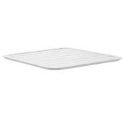 Plateau de table 70x70 cm en aluminium blanc