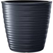 Pot de fleurs avec pot intérieur 44L, ovale, Anthracite,