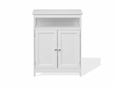 Rebecca mobili armoire de salle de bains avec 2 portes et étagère en bois blanc au design moderne