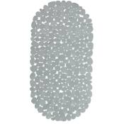 Relaxdays - Tapis fond de baignoire optique pierre antidérapant avec ventouses pour salle de bain lxP: 66,5 x 34,5 cm, gris