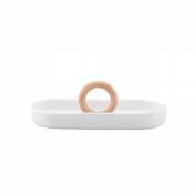 Ring Rangement de table en céramique blanc