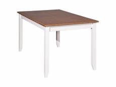 Socoa - table rectangulaire bois massif vernis sepia