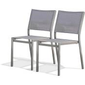 Stockholm - Lot de 2 chaises de jardin en aluminium