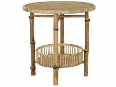 Table d'appoint ronde en bambou coloris naturel - diamètre