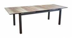 Table de jardin extensible en aluminium et HPL Tahaa 180/240 x 90 cm graphite wood