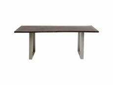 "table harmony noyer argent 160x80cm kare design"