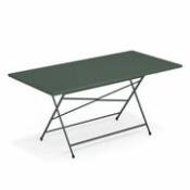 Table pliante Arc en Ciel / 160 x 80 cm - Acier - Emu vert en métal