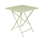 Table pliante Bistro / 71 x 71 cm - Trou pour parasol - Fermob vert en métal